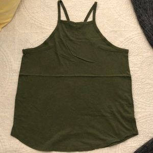 Dark Green High Neck Top